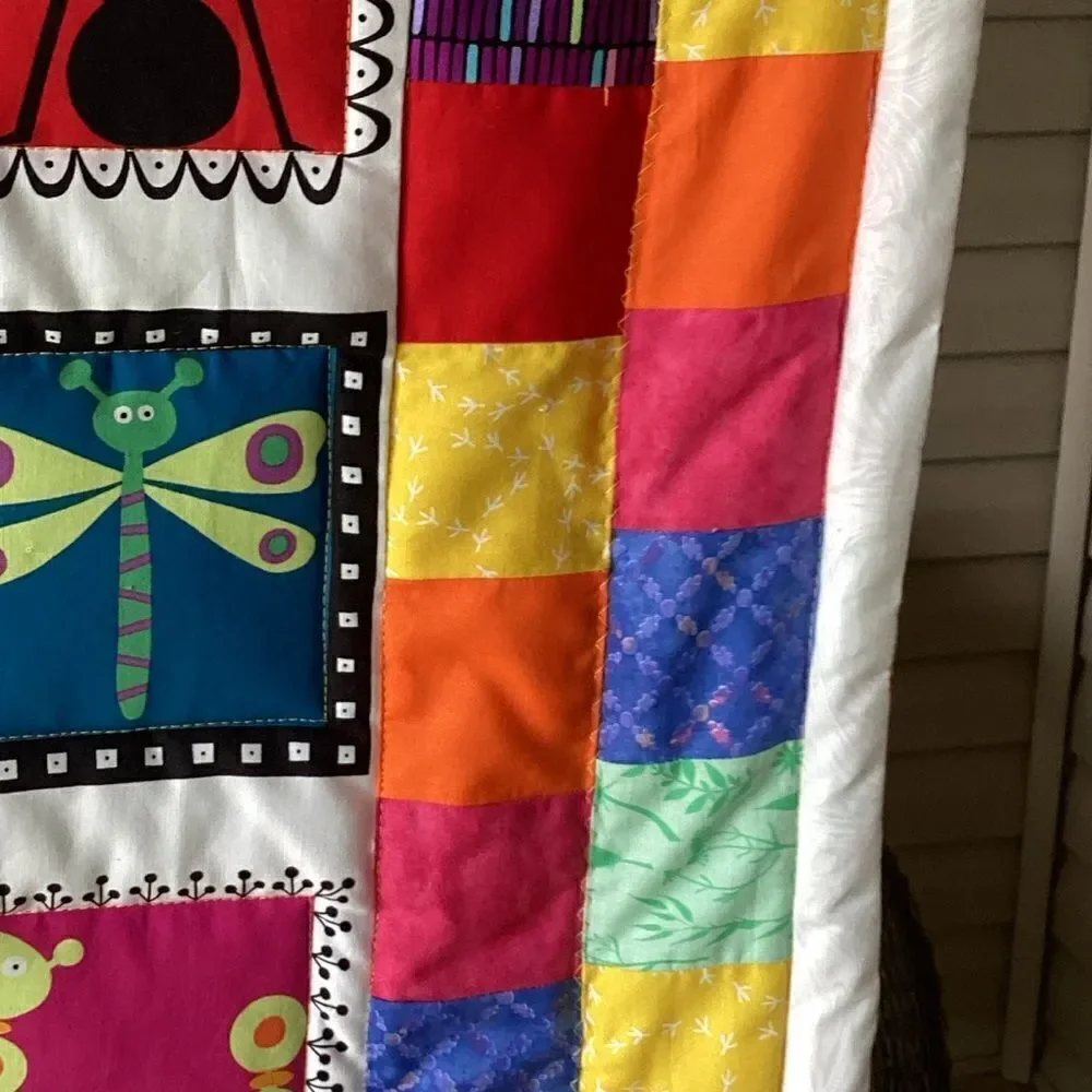 NWT. Girls Love Bugs Too! Hand Crafted Children’s Quilt